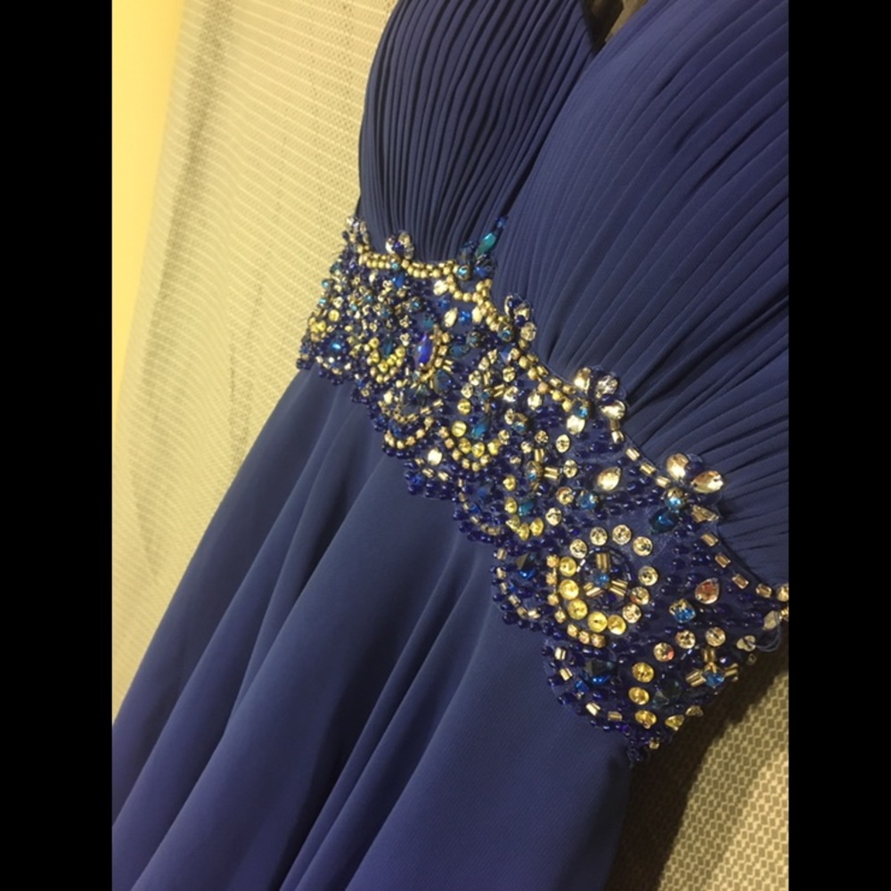 Strapless formal blue dress (size 6)